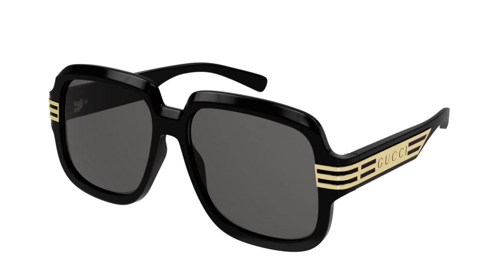 Occhiali da sole Gucci Seasonal Icon GG0979S-001 colore black forma rettangolare lenti grey