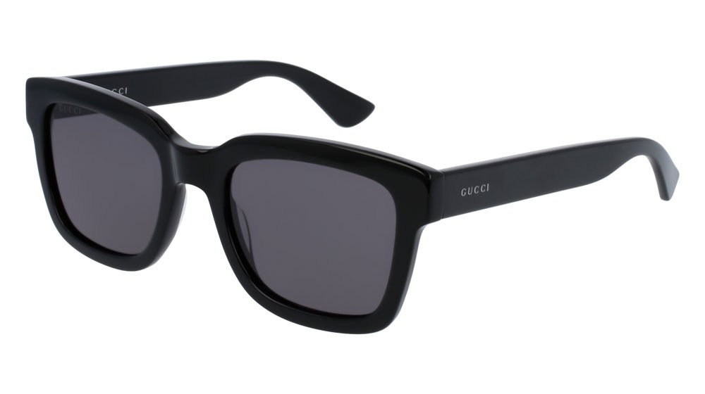 Occhiali da sole Gucci Web GG0001SN-001 colore black forma rettangolare lenti smoke