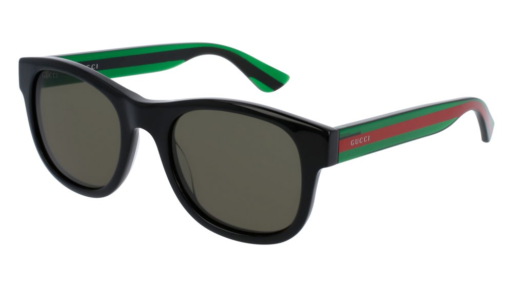 Occhiali da sole Gucci Web GG0003SN-002 colore green forma rettangolare lenti green