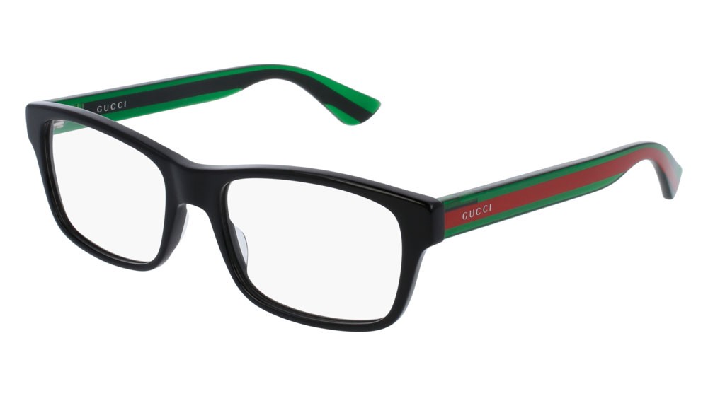 Occhiali da vista Gucci Web GG0006ON-006 colore green forma rettangolare lenti transparent