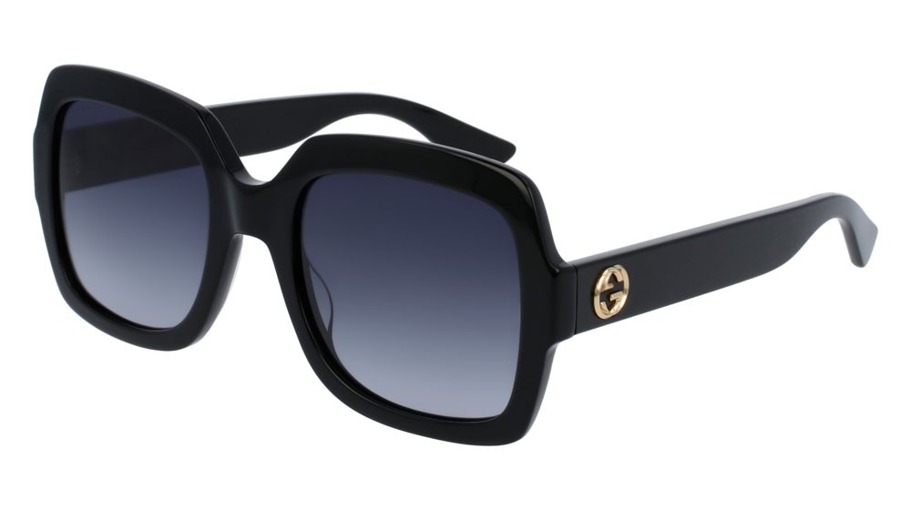 Sonnenbrillen Gucci Web GG0036SN-001 farbe black form rechteckig gläser grey