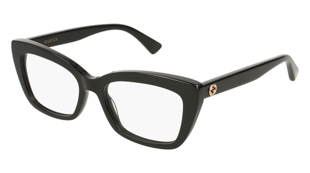 Occhiali da vista Gucci Web GG0165ON-001 colore black forma cat eye lenti transparent