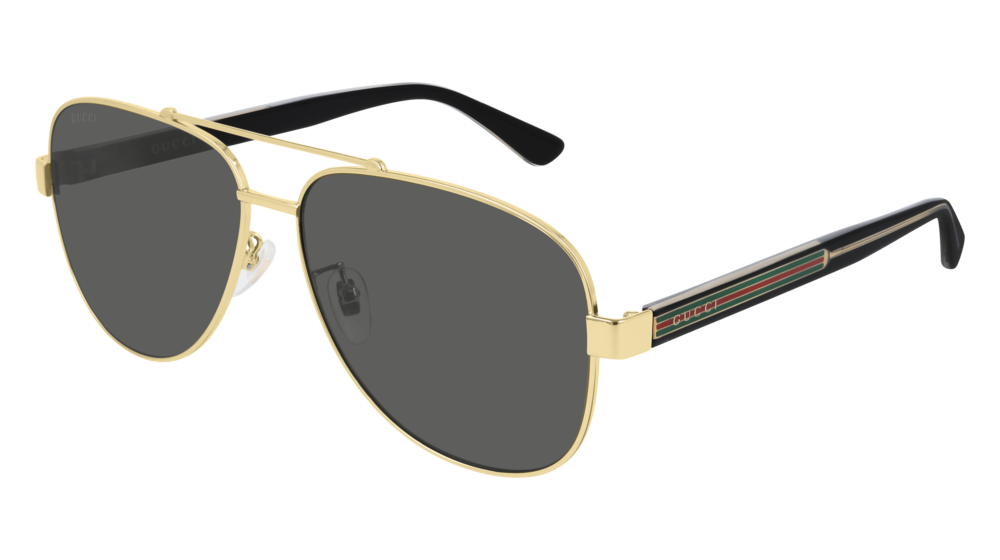 Occhiali da sole Gucci Web GG0528S-006 colore crystal forma aviator lenti grey