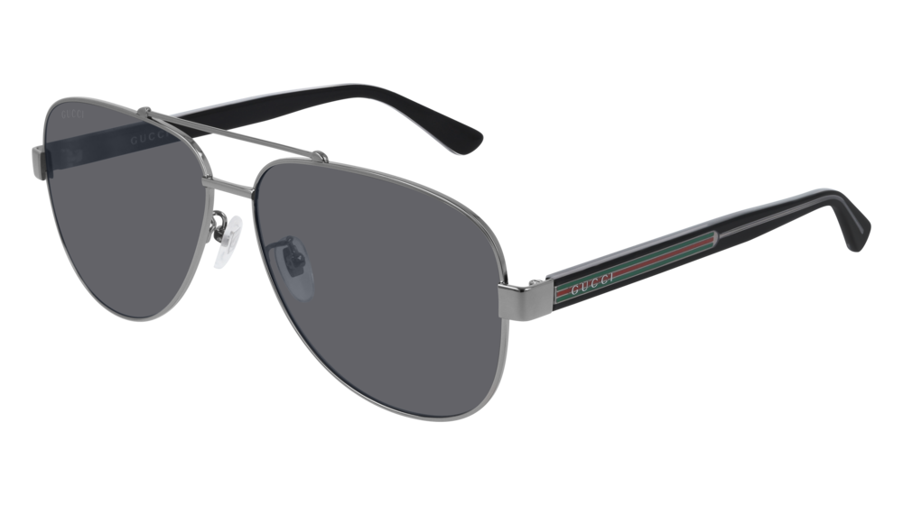 Occhiali da sole Gucci Web GG0528S-007 colore crystal forma aviator lenti grey