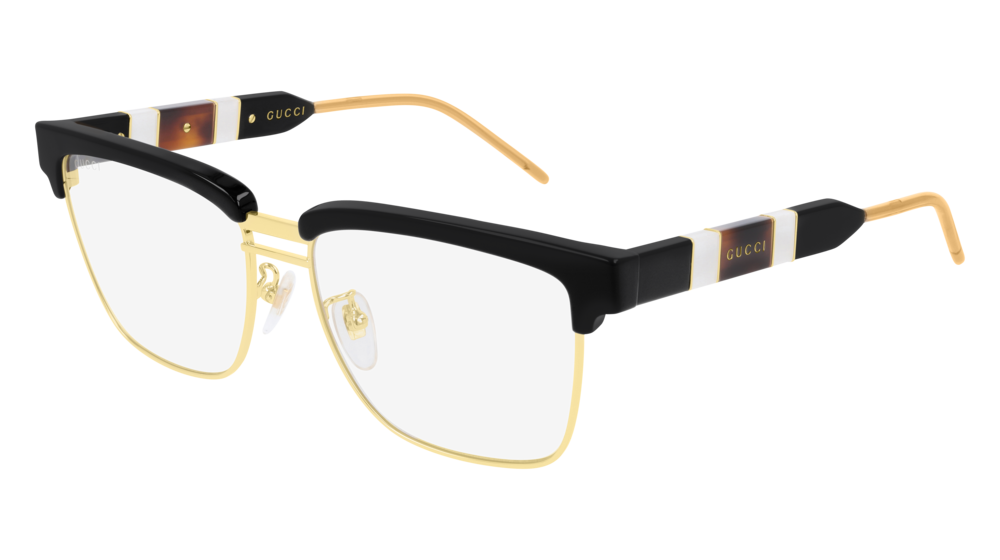 Occhiali da sole Gucci Web GG0603S-002 colore black forma rettangolare lenti transparent