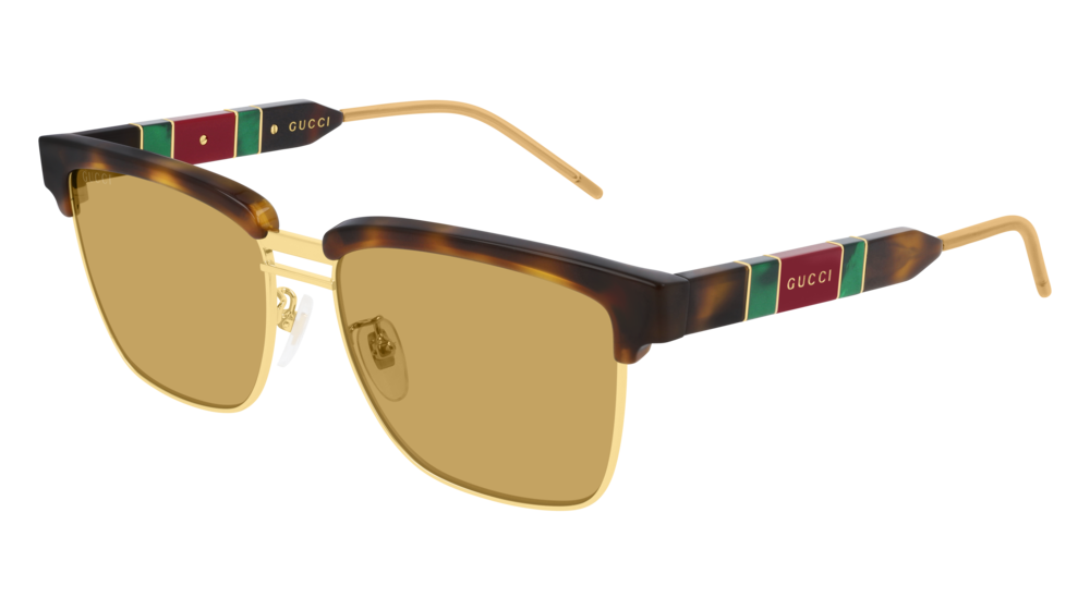 Sunglasses Gucci Web GG0603S-006 color havana shape rectangle lenses brown