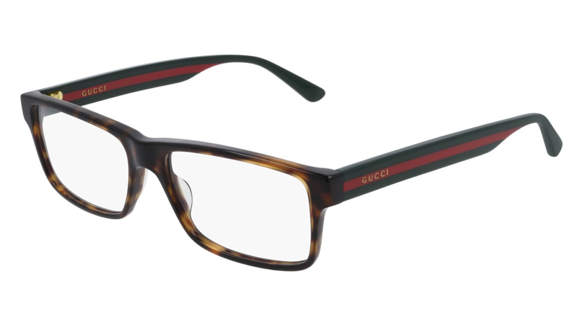 Occhiali da vista Gucci Web GG0752O-002 colore green forma rettangolare lenti transparent
