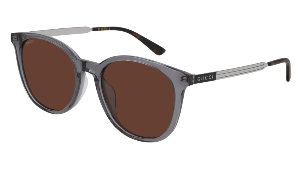 Sonnenbrillen Gucci Web GG0830SK-004 farbe gold form rund gläser brown