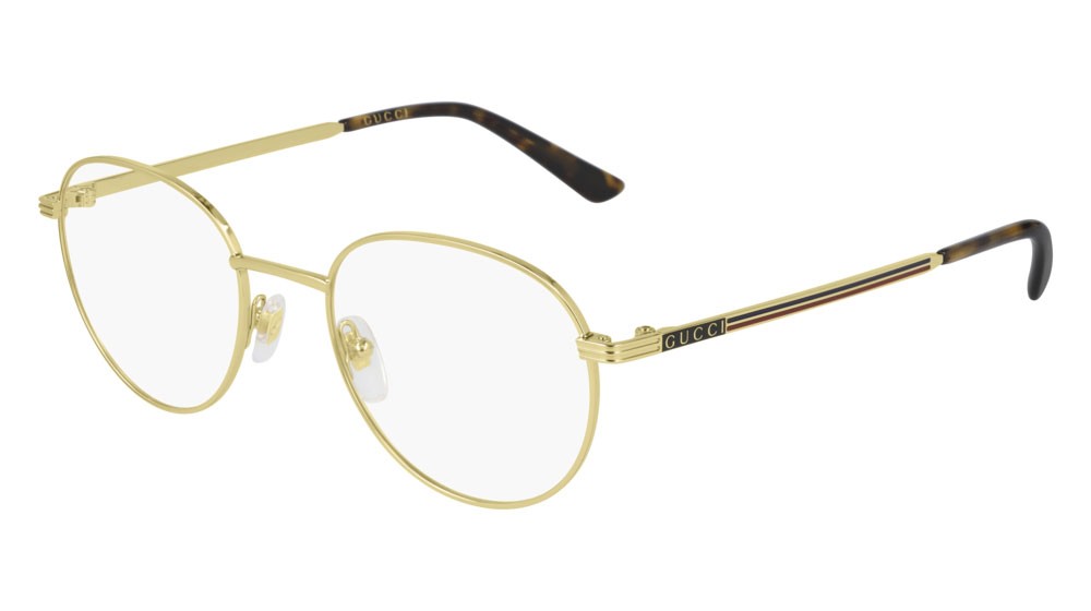 Occhiali da vista Gucci Web GG0835O-004 colore gold forma rotondo lenti transparent