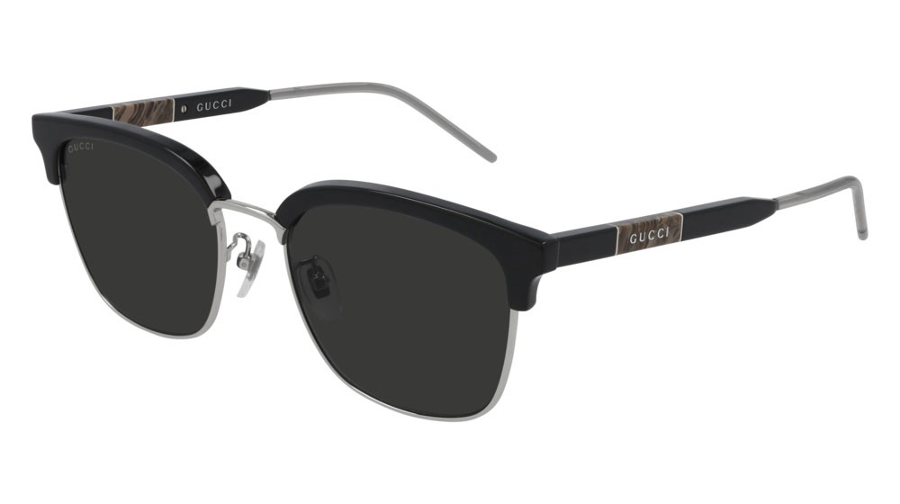 Occhiali da sole Gucci Web GG0846SK-001 colore black forma rettangolare lenti grey