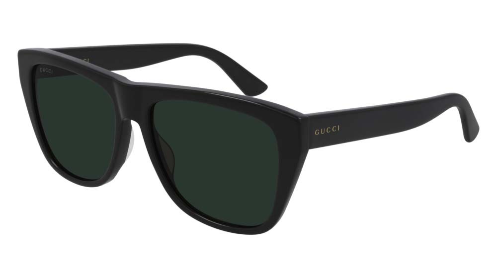 Occhiali da sole Gucci Web GG0926S-005 colore black forma rettangolare lenti green