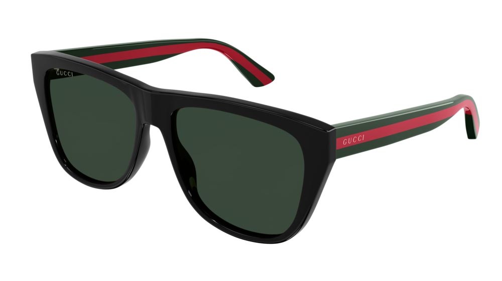 Occhiali da sole Gucci Web GG0926S-006 colore green forma rettangolare lenti green