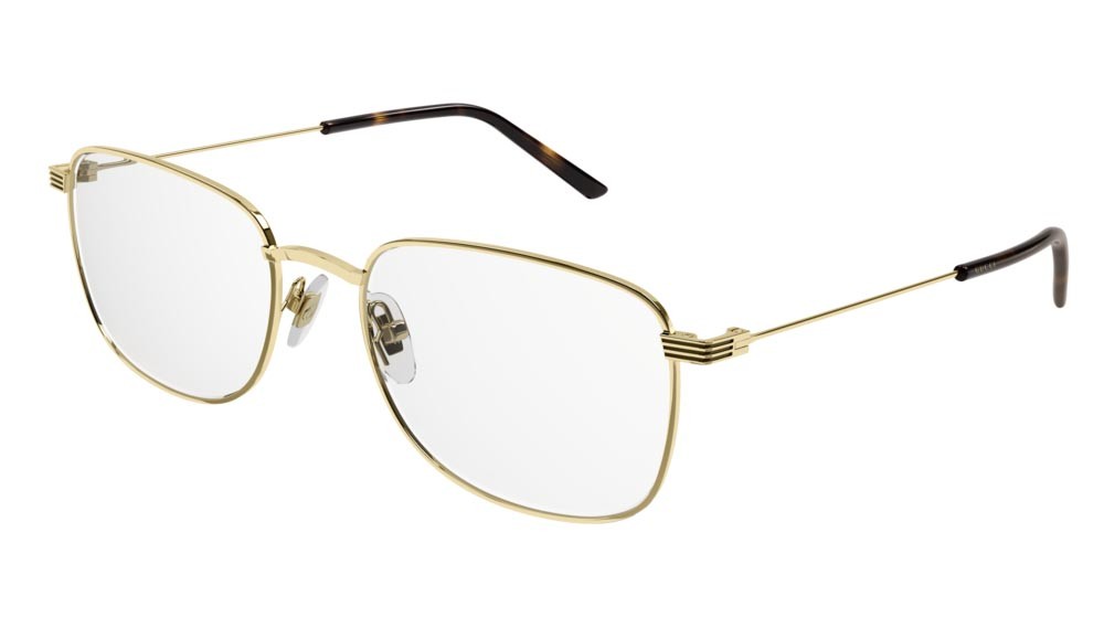 Occhiali da vista Gucci Web GG1052O-004 colore gold forma rettangolare lenti transparent