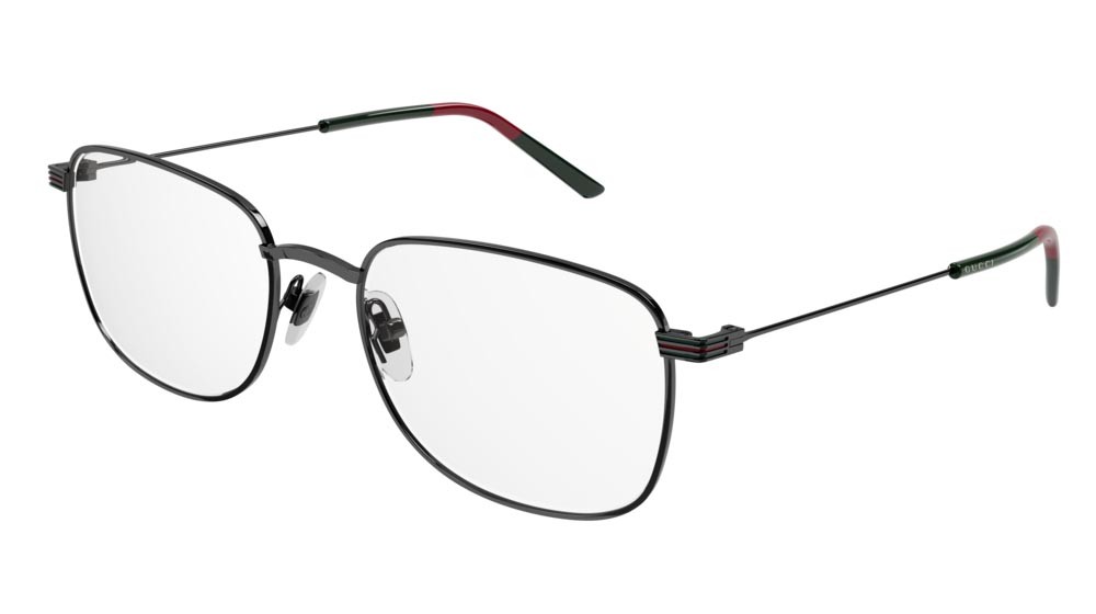 Occhiali da vista Gucci Web GG1052O-005 colore ruthenium forma rettangolare lenti transparent