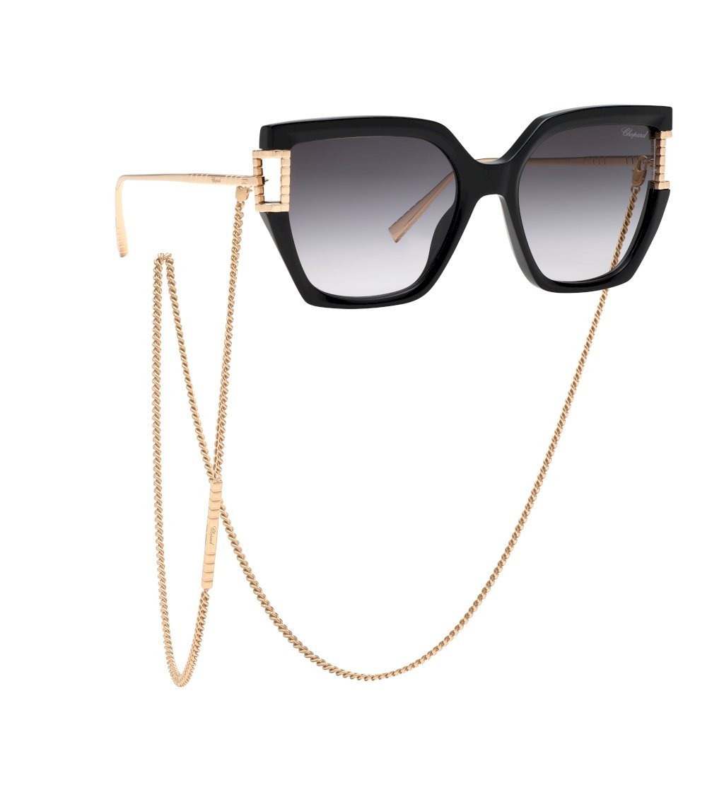 Sunglasses Chopard IKCH378 (0BLK) color nero super black lenses smoke gradient