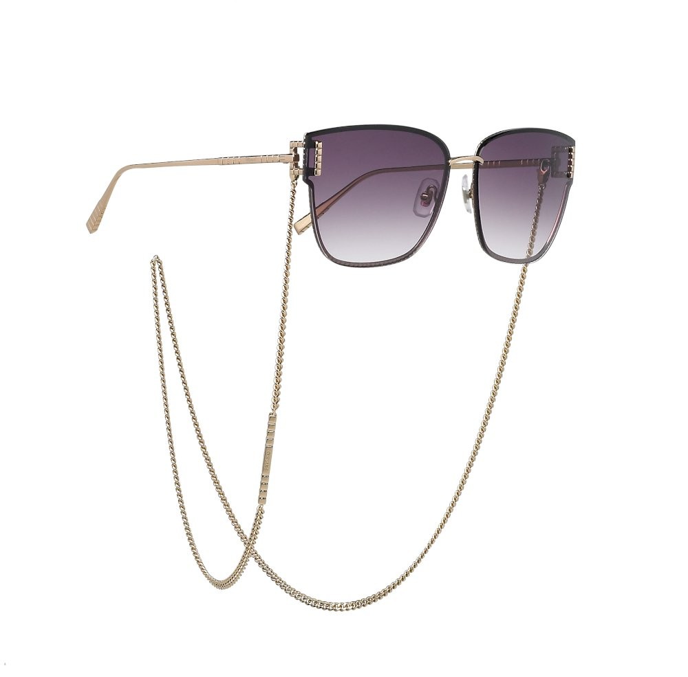 Sonnenbrillen Chopard IKCHF73 (02AM) farbe oro ramato lucido e parti colorate c/catenella gläser red gradient