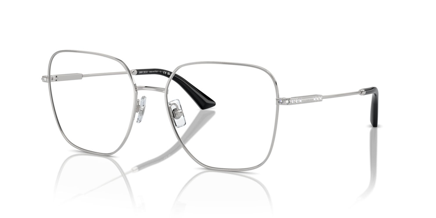 Eyeglasses Jimmy Choo JC 2001B (3002) color argento shape square lenses lente demo