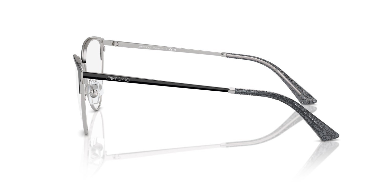 Eyeglasses Jimmy Choo JC 2002 (3016) color argento/nero shape cat eye lenses lente demo