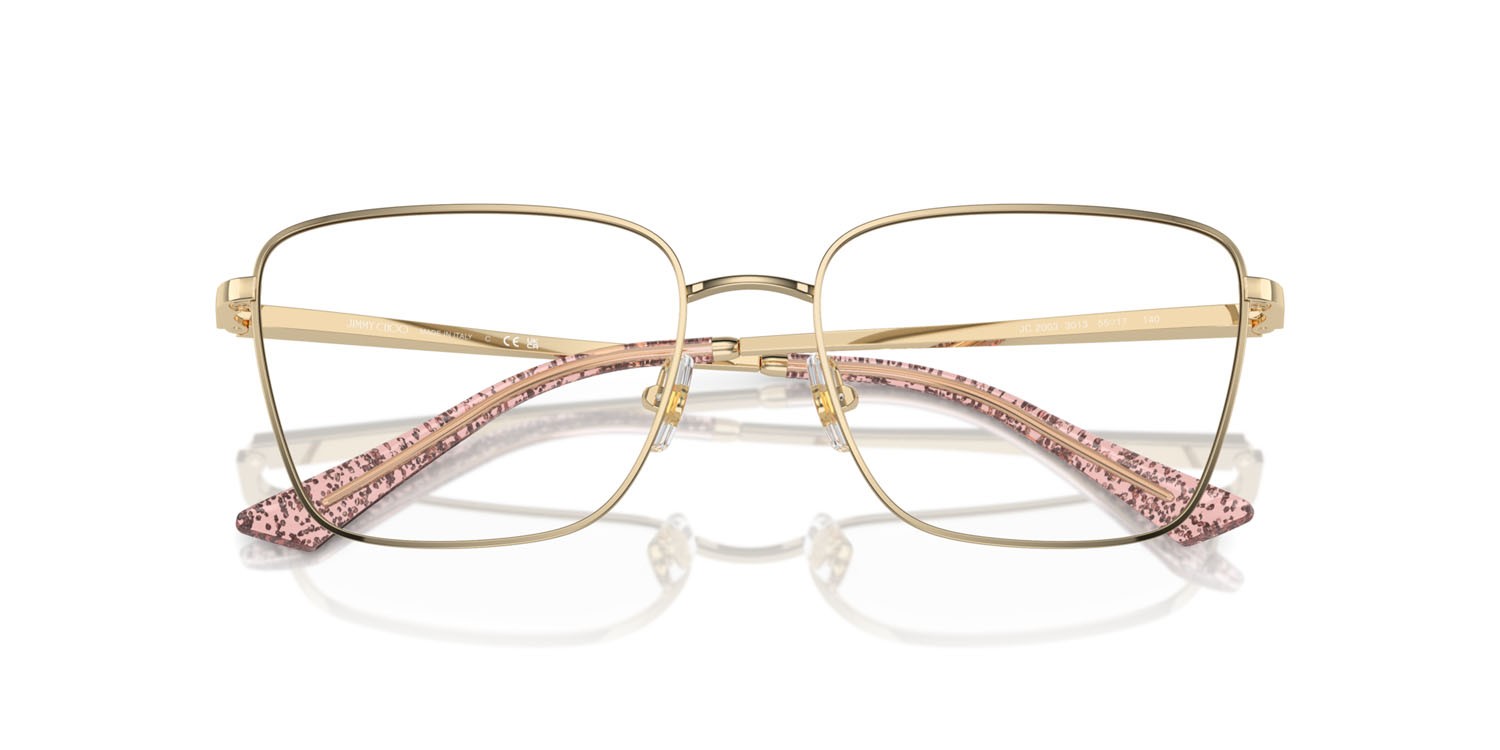 Occhiali da vista Jimmy Choo JC 2003 (3013) colore oro pallido forma quadrato lenti lente demo