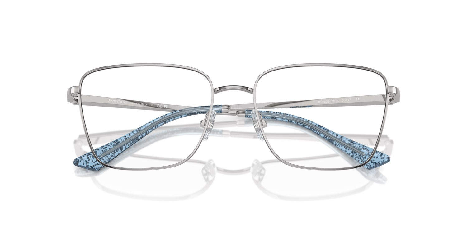 Eyeglasses Jimmy Choo JC 2003 (3014) color argento shape square lenses lente demo