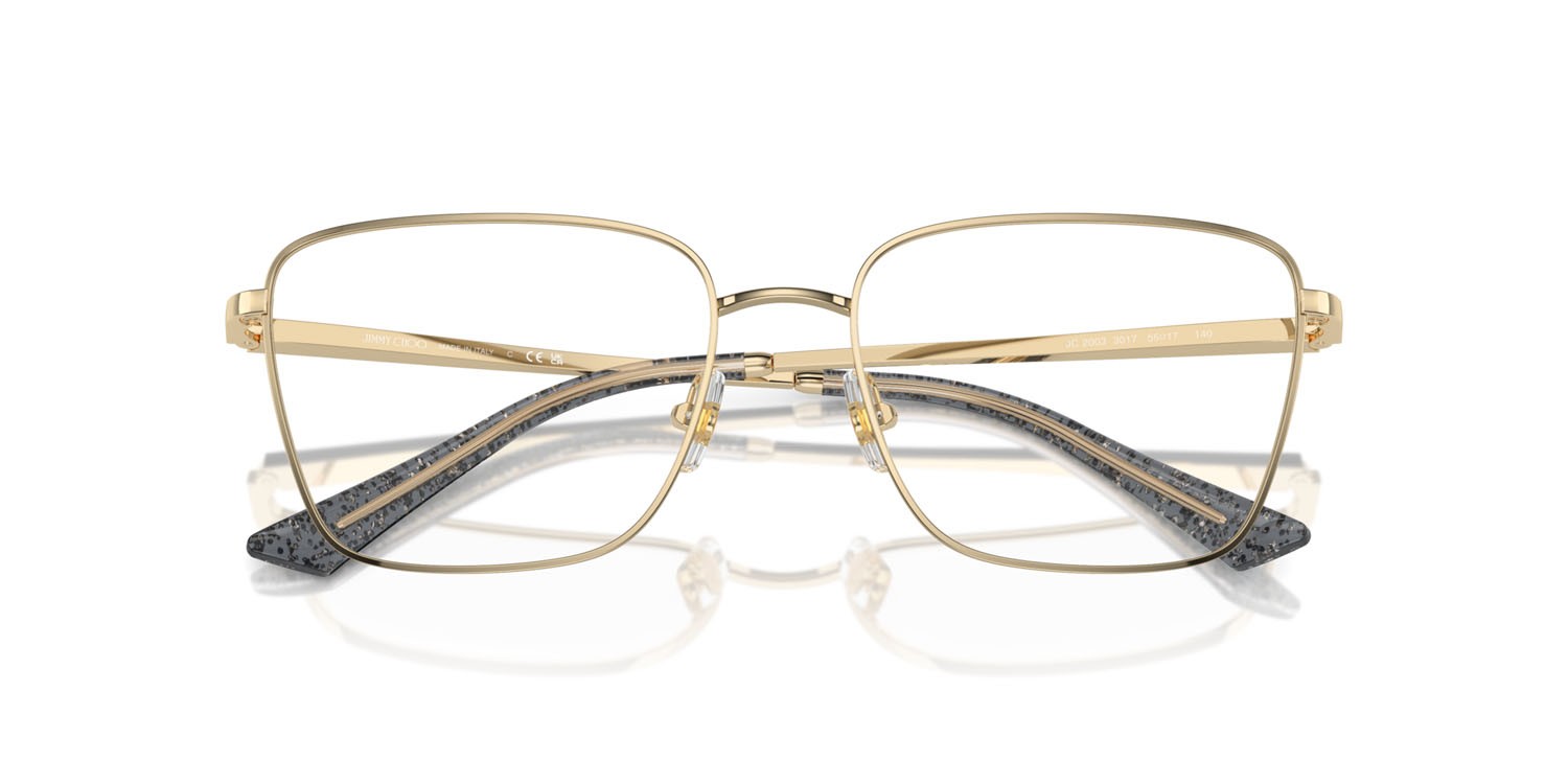 Eyeglasses Jimmy Choo JC 2003 (3017) color oro pallido shape square lenses lente demo