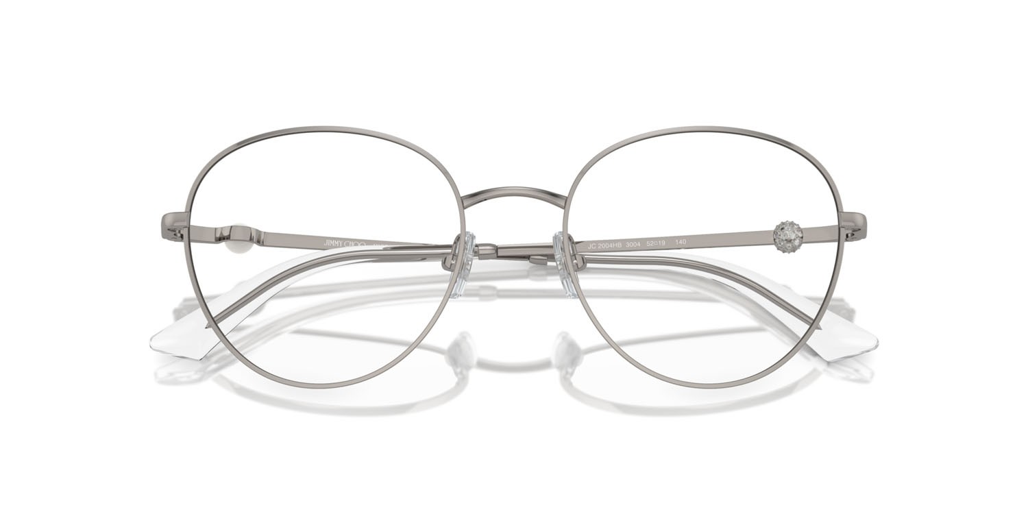 Eyeglasses Jimmy Choo JC 2004HB (3004) color gunmetal shape round lenses lente demo