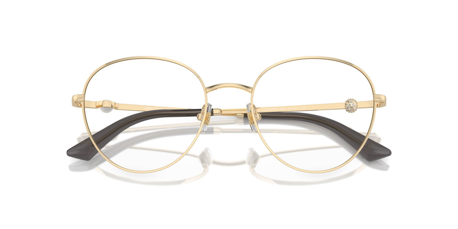 Eyeglasses Jimmy Choo JC 2004HB (3006) color oro pallido shape round lenses lente demo