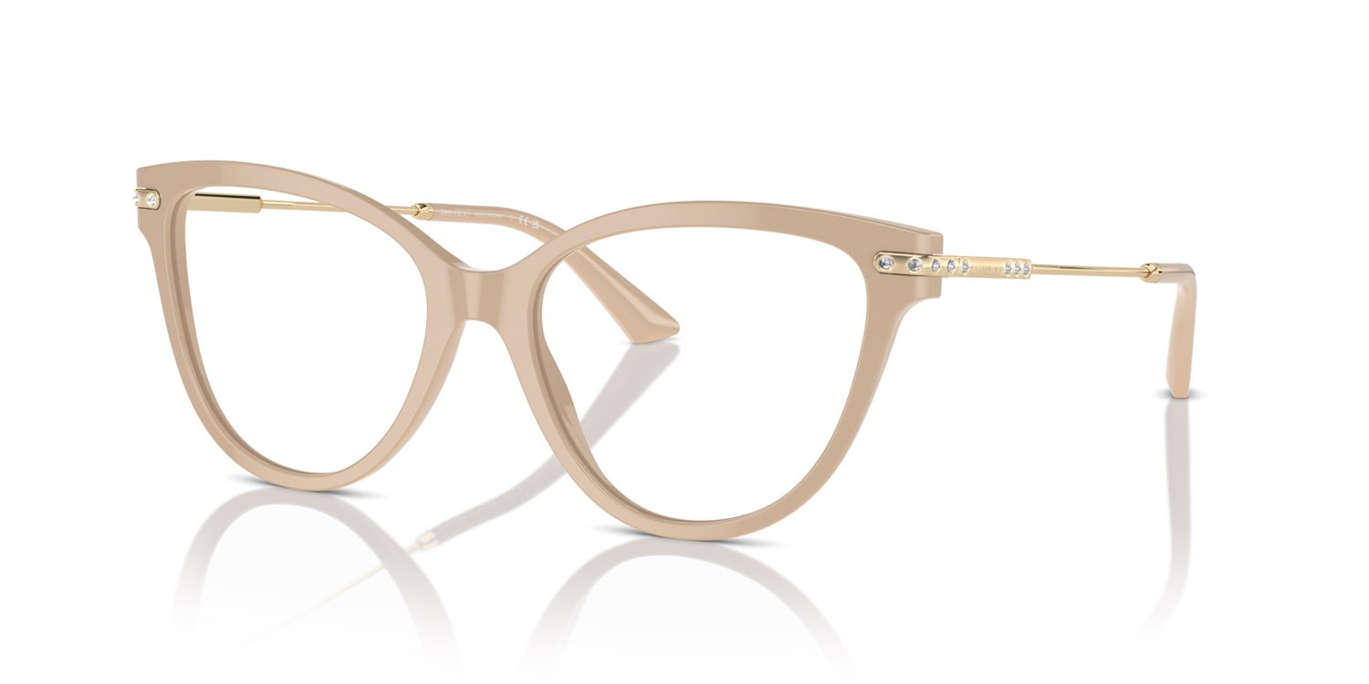 Eyeglasses Jimmy Choo JC 3001B (5015) color beige shape cat eye lenses lente demo