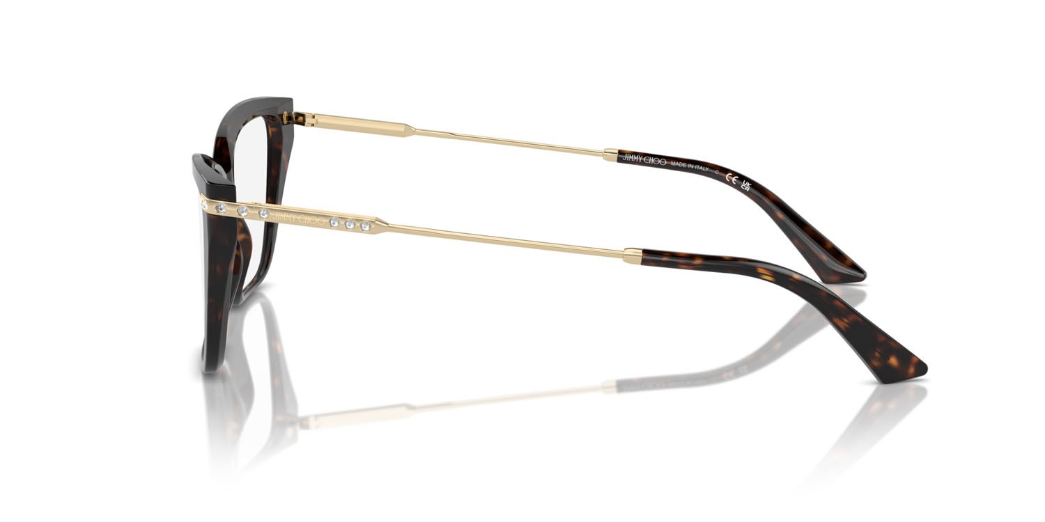Eyeglasses Jimmy Choo JC 3002B (5002) color havana shape cat eye lenses lente demo