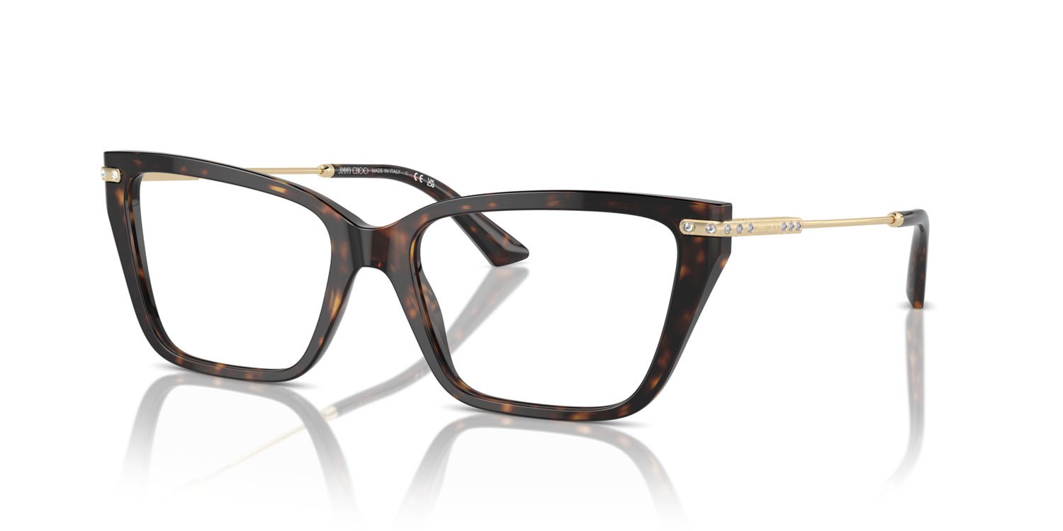 Eyeglasses Jimmy Choo JC 3002B (5002) color havana shape cat eye lenses lente demo