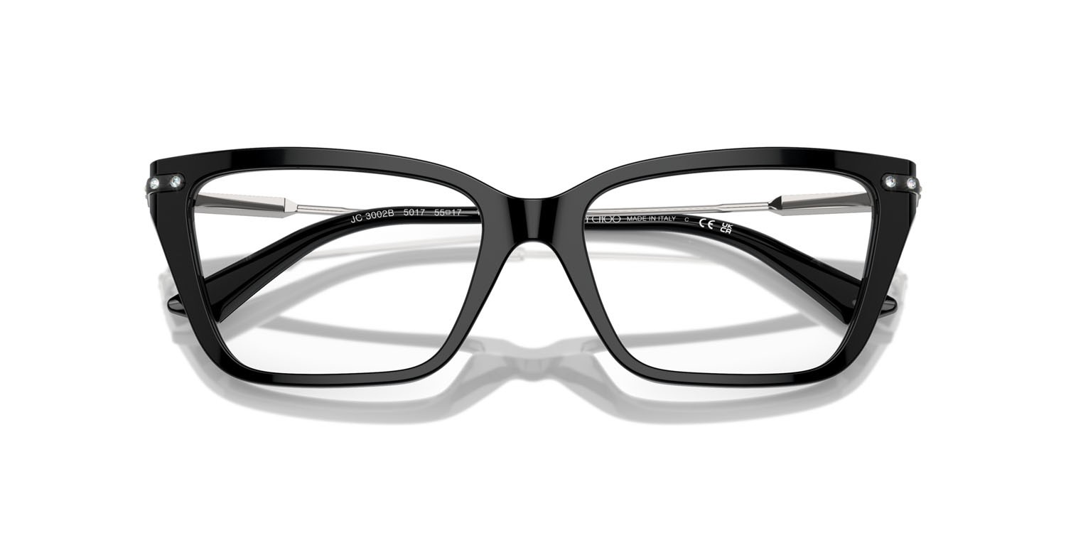 Eyeglasses Jimmy Choo JC 3002B (5017) color nero shape cat eye lenses lente demo
