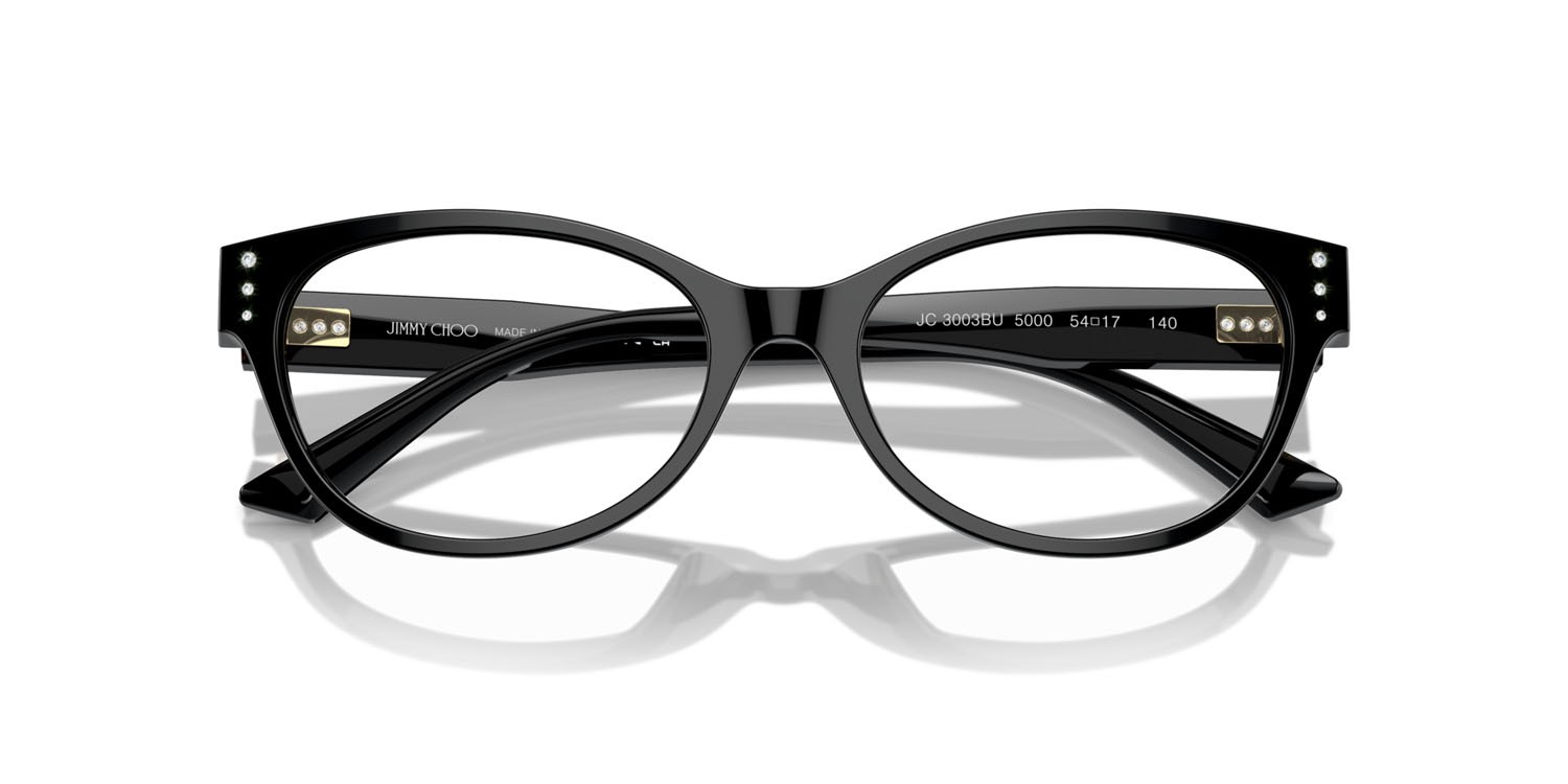 Eyeglasses Jimmy Choo JC 3003BU (5000) color nero shape oval lenses lente demo