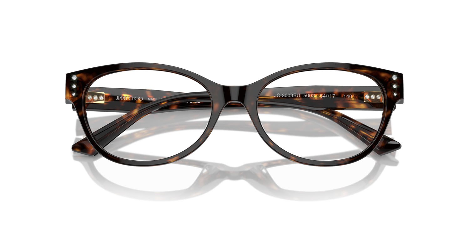 Occhiali da vista Jimmy Choo JC 3003BU (5002) colore havana forma ovale lenti lente demo