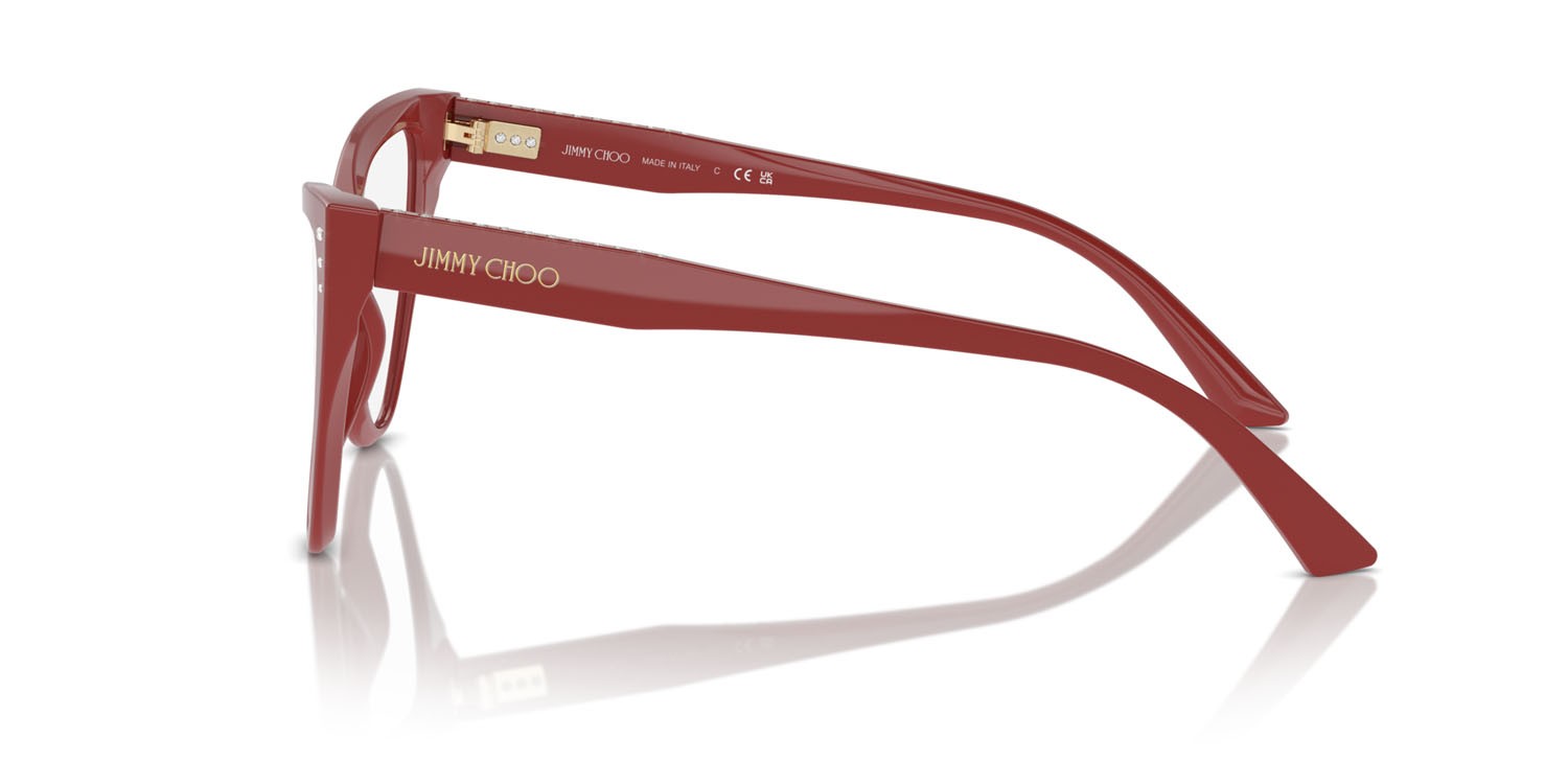 Eyeglasses Jimmy Choo JC 3004B (5013) color rosso shape butterfly lenses lente demo