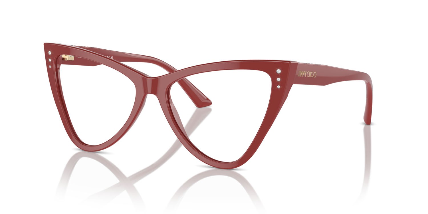 Eyeglasses Jimmy Choo JC 3004B (5013) color rosso shape butterfly lenses lente demo
