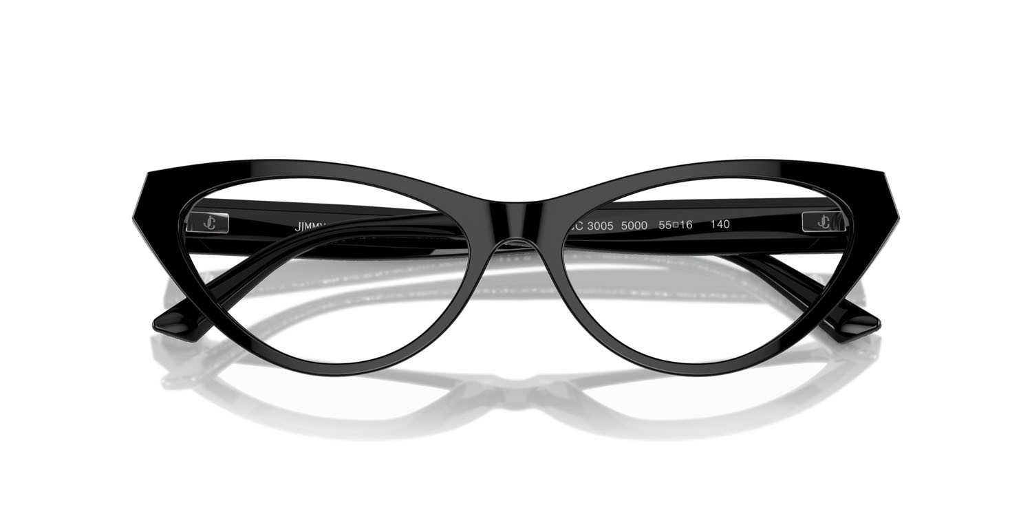 Eyeglasses Jimmy Choo JC 3005 (5000) color nero shape cat eye lenses lente demo