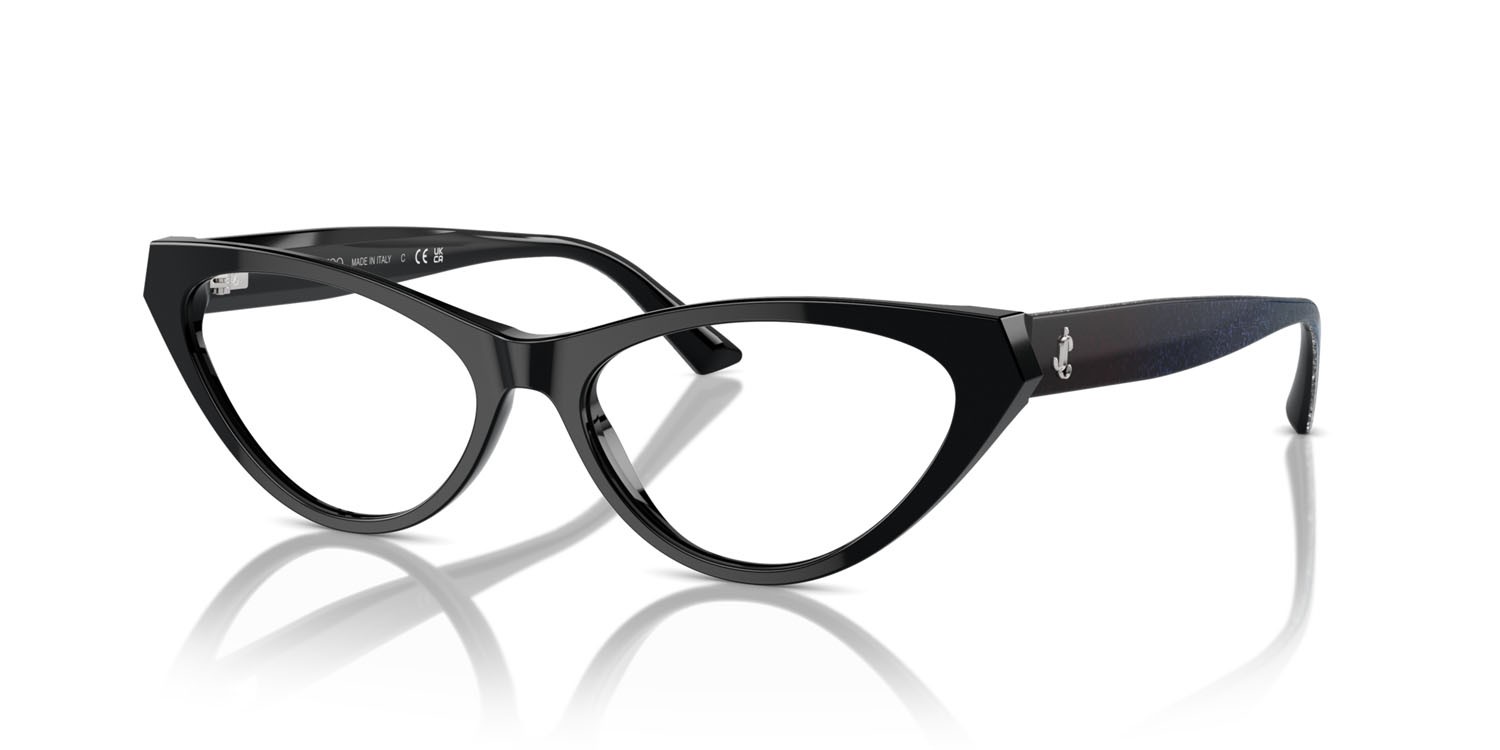 Eyeglasses Jimmy Choo JC 3005 (5000) color nero shape cat eye lenses lente demo