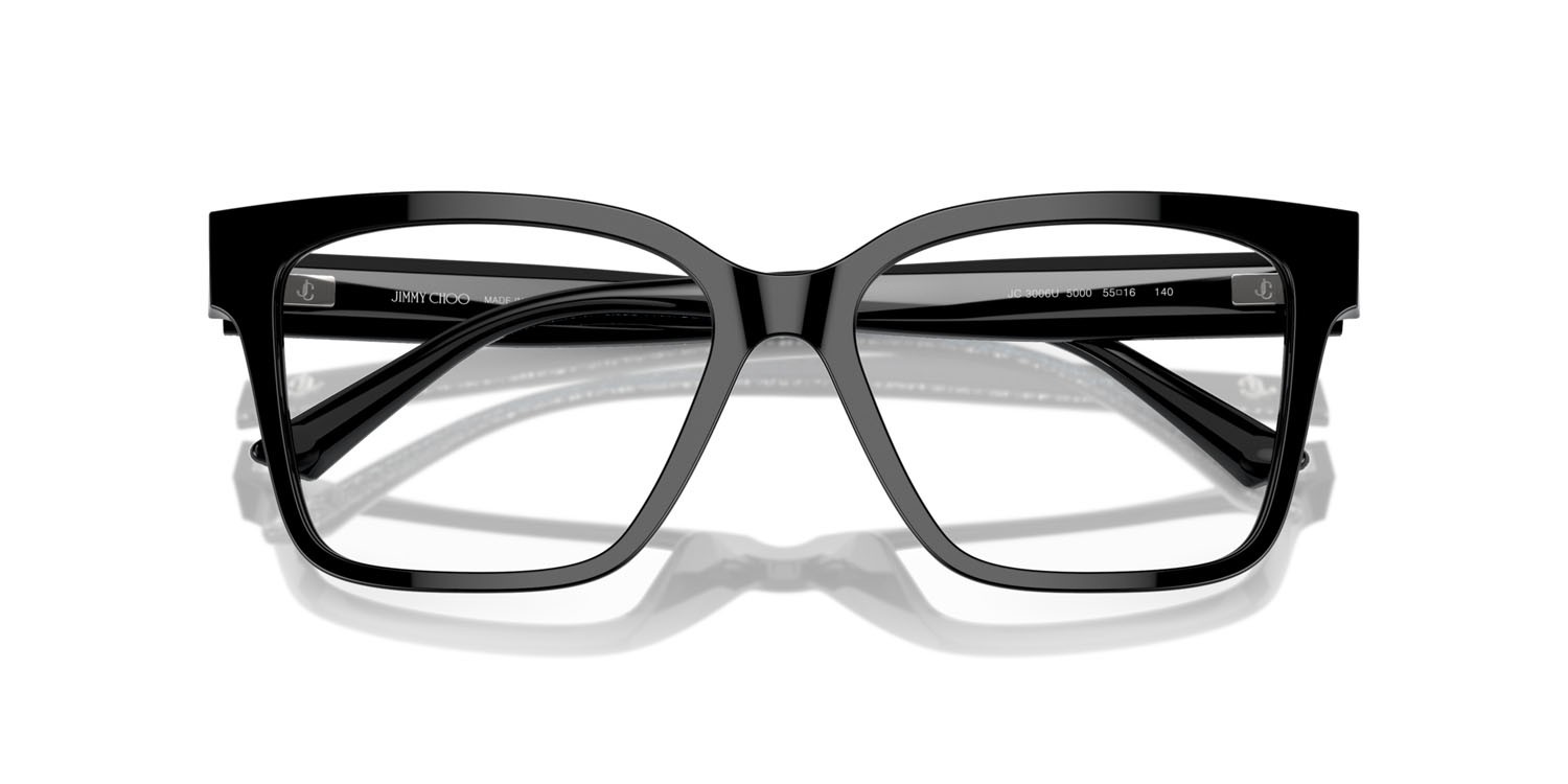 Eyeglasses Jimmy Choo JC 3006U (5000) color nero shape square lenses lente demo