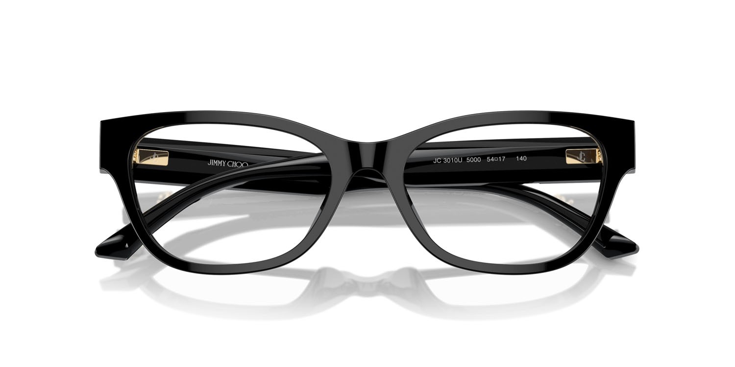 Eyeglasses Jimmy Choo JC 3010U (5000) color nero shape cat eye lenses lente demo