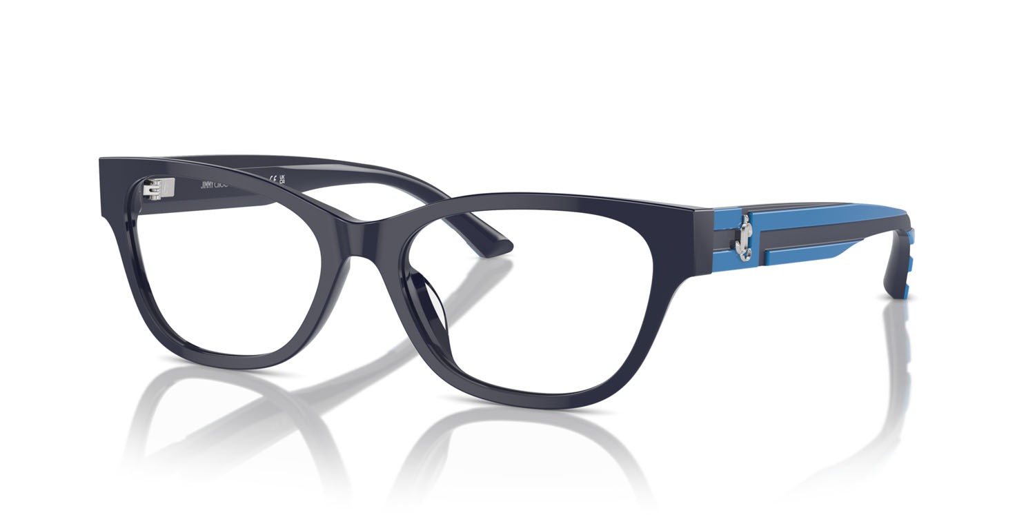 Eyeglasses Jimmy Choo JC 3010U (5016) color blu shape cat eye lenses lente demo