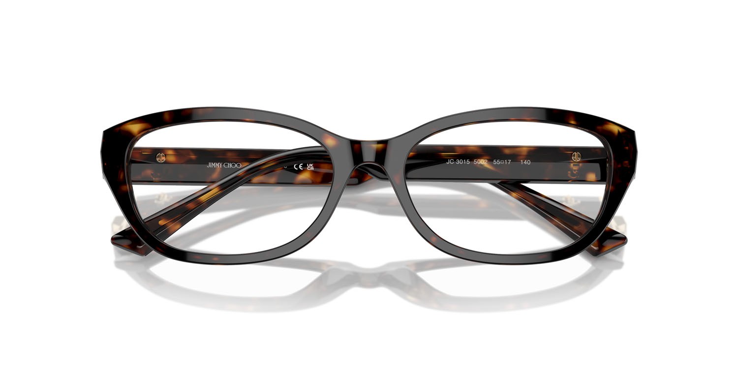 Eyeglasses Jimmy Choo JC 3015 (5002) color havana shape oval lenses lente demo