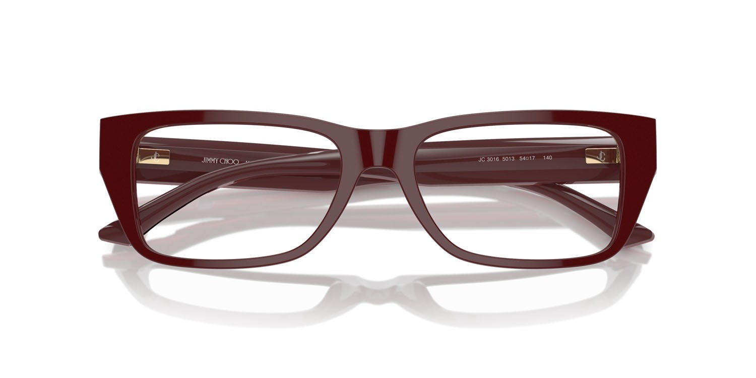 Brillen Jimmy Choo JC 3016 (5013) farbe rosso form quadratisch gläser lente demo