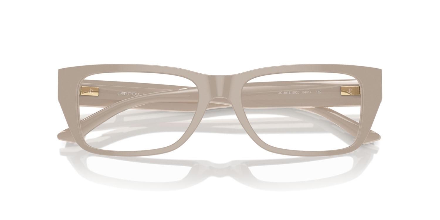 Brillen Jimmy Choo JC 3016 (5033) farbe beige form quadratisch gläser lente demo