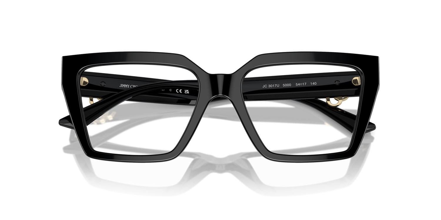 Eyeglasses Jimmy Choo JC 3017U (5000) color nero shape cat eye lenses lente demo