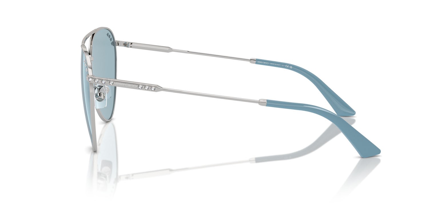Sonnenbrillen Jimmy Choo JC 4002B (300280) farbe argento form aviator gläser blu