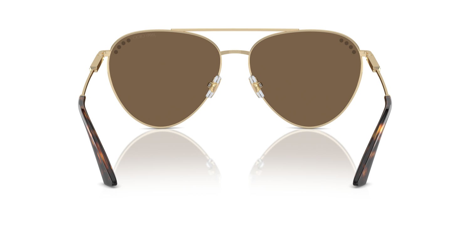 Occhiali da sole Jimmy Choo JC 4002B (300673) colore oro pallido forma aviator lenti marrone scuro