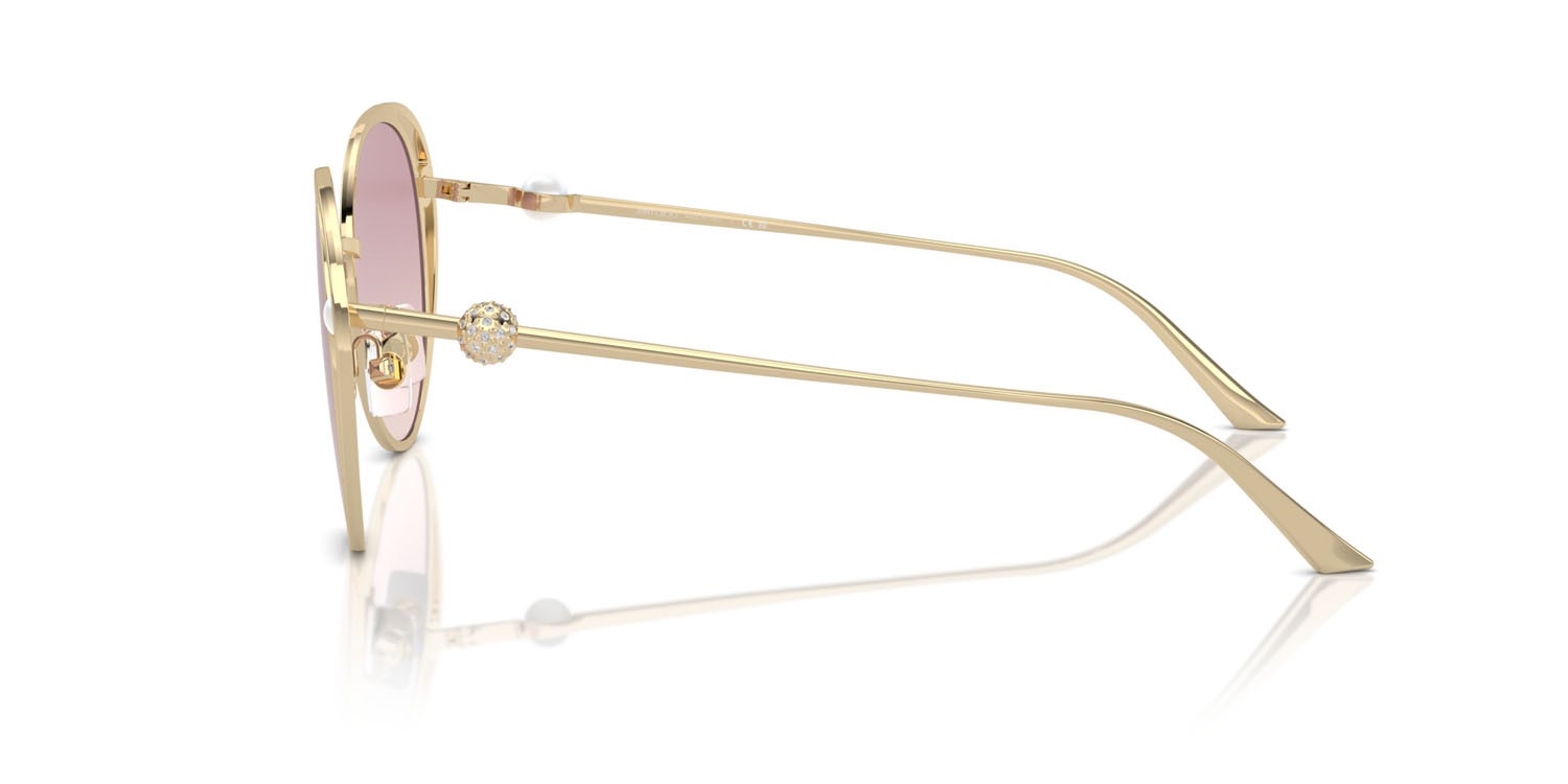Occhiali da sole Jimmy Choo JC 4003HB (300668) colore oro pallido forma ovale lenti marrone sfumato violetto