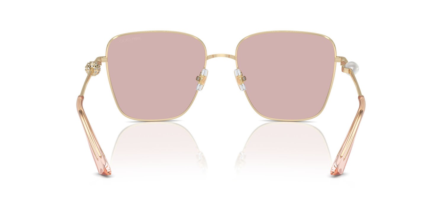Occhiali da sole Jimmy Choo JC 4005HB (3006/5) colore oro pallido forma quadrato lenti rosa