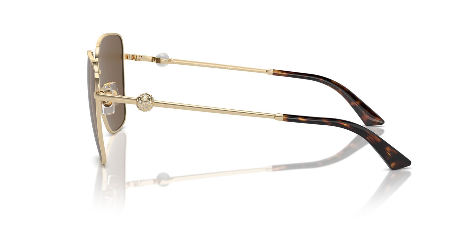 Occhiali da sole Jimmy Choo JC 4005HB (300673) colore oro pallido forma quadrato lenti marrone scuro