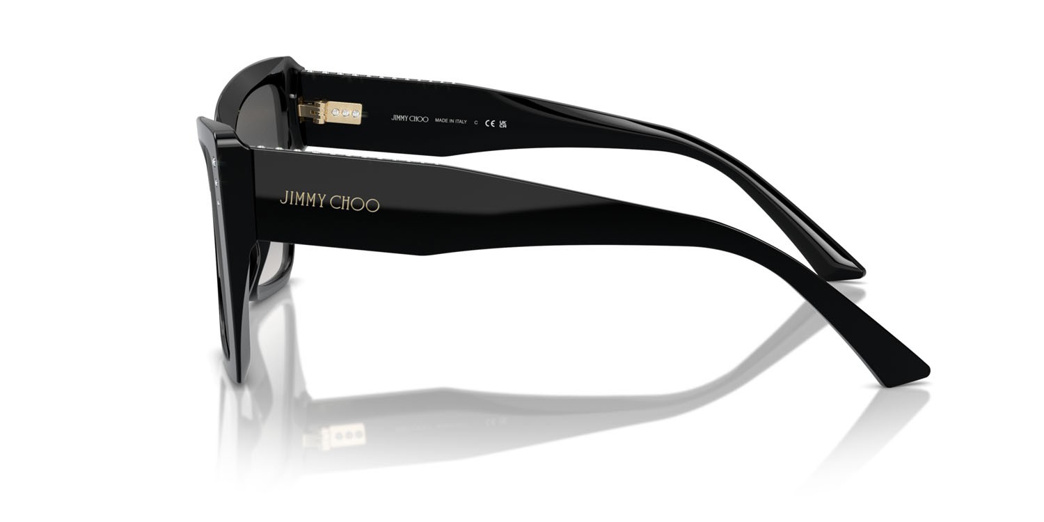 Occhiali da sole Jimmy Choo JC 5001B (50008G) colore nero forma farfalla lenti grigio sfumato